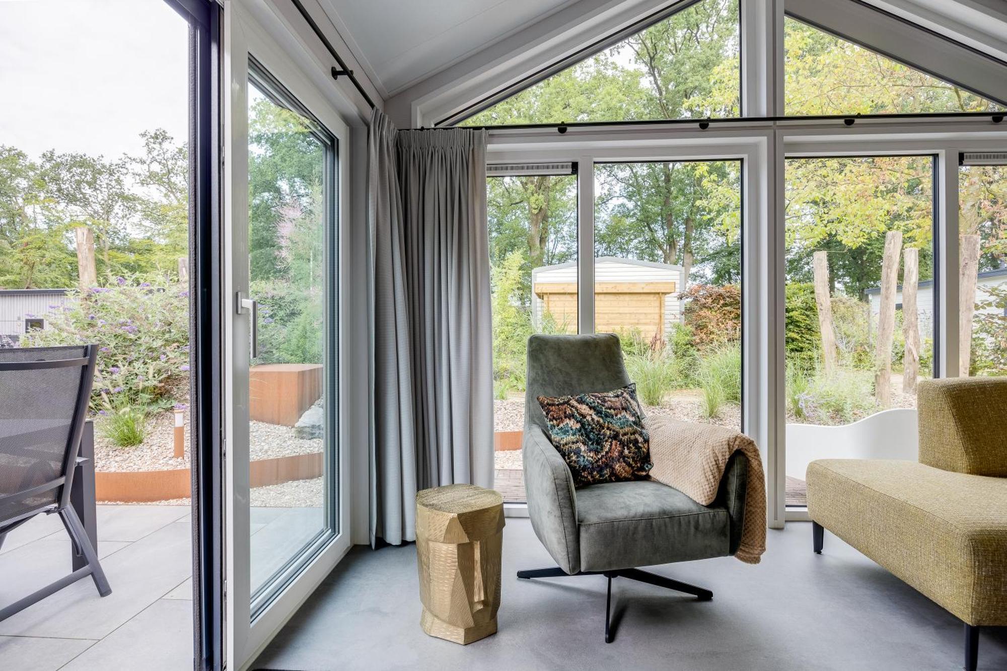 אפ Modern Ingericht Chalet Op Groen Park Op De Veluwe מראה חיצוני תמונה